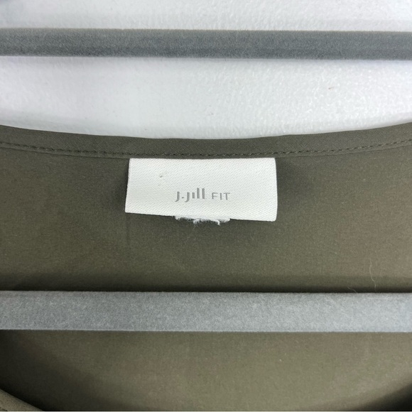 J. Jill Fit Size XL Olive Green Gathered Performance Stretch Active Dress N2 - Picture 5 of 7